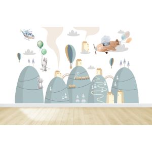 Wallsticker -  Mountains and Planes