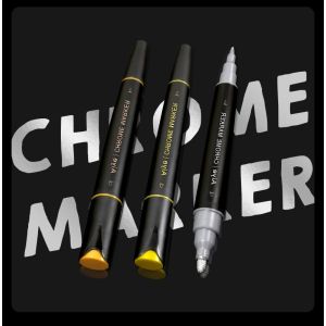 Chalkboard Marker / Dual Tip Metalic Marker /  Gold, Silver, Bronze / 3 pcs