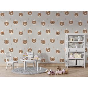 Adorable Bear Themed Wall Paper