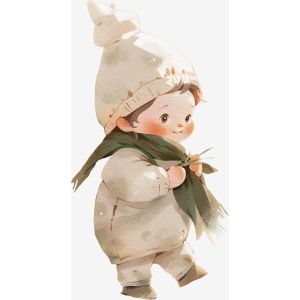 Adorable Winter Child Sticker