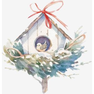 Birdhouse Art Sticker